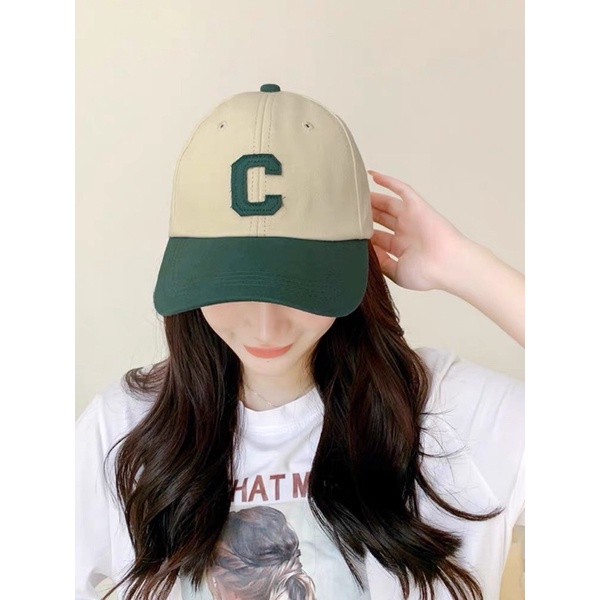Mũ lưỡi trai nón kết thêu chữ C nam nữ phong cách ulzzang Hàn Quốc - SMN018