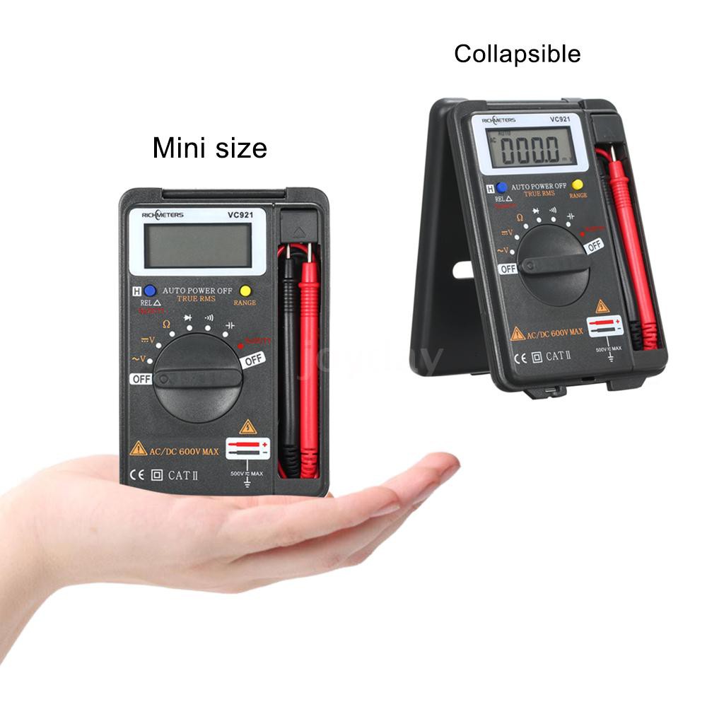 RICHMETERS Handheld Mini  Digital Multimeter Multifunction 4000 Counts Multi Meter AC/DC Transistor Voltage Tester Ammet