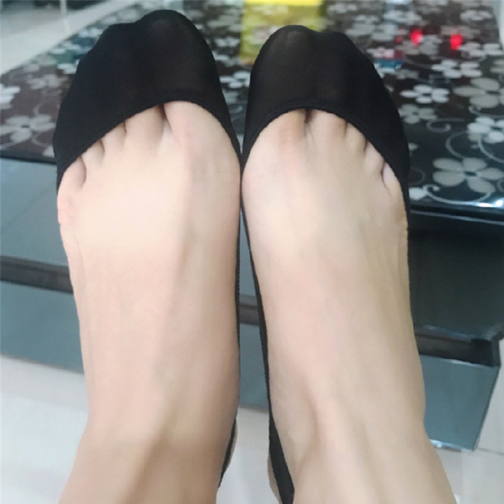 Set 3 đôi tất cổ thuyền bằng vải lụa lạnh thoải mái khi mang giày cao gót