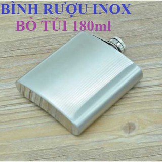 Bình hip flask đựng rượu inox 6oz mini bỏ túi, độc đáo & tiện dụng