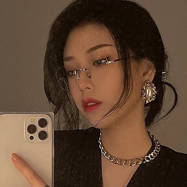 Mắt Kính Gọng Kim Loại Chống Bức Xạ Phong Cách Retro Hàn Quốc Cho Nam Nữ