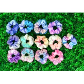 Cột tóc scrunchies cầu vồng 2 lớp siêu đẹp