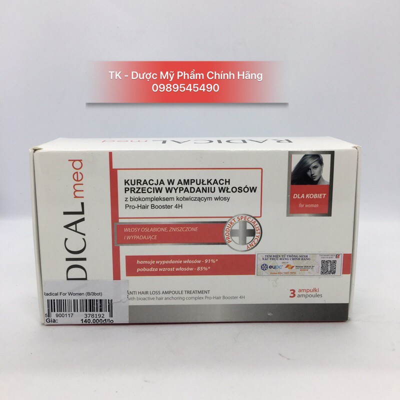 ✅[CHÍNH HÃNG] RADICAL MED ANTI HAIR LOSS FOR WOMAN-Tinh chất giúp ngừa rụng tóc nữ