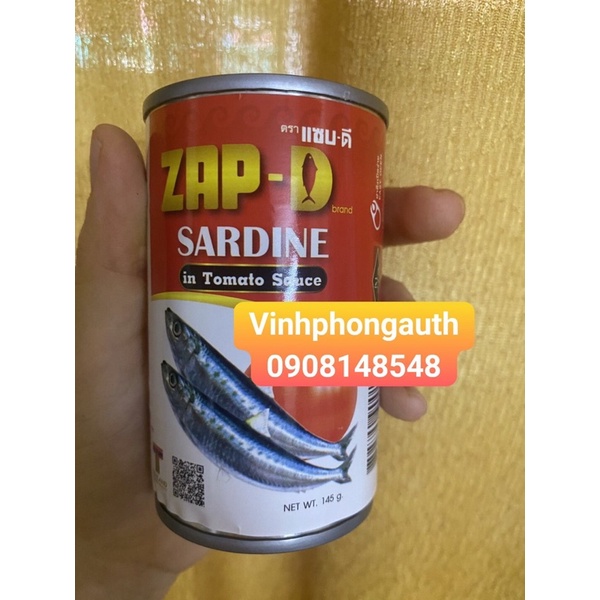 Cá Mòi Sốt Cà Nhãn Hiệu Zap-D Sardine.