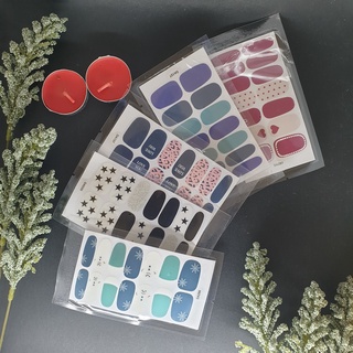 Set 14 nhãn dán móng, sticker dán móng 3d mẫu mới 💖💖💖
