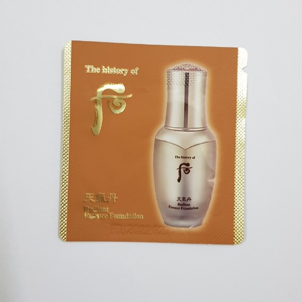 10 gói kem nền trang điểm Whoo Radiant Essence Foudation