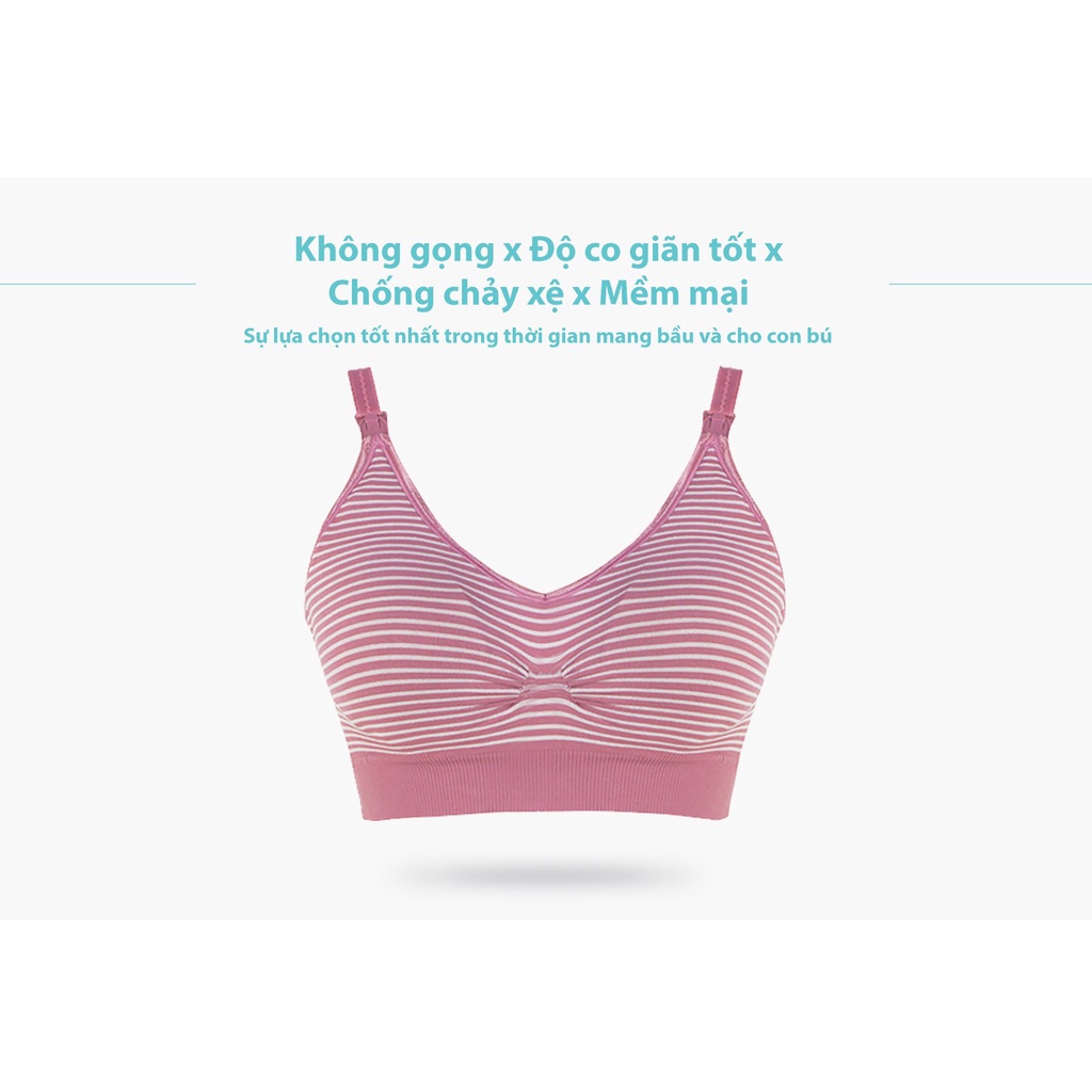 MOOIMOM Áo Ngực Siêu Đàn Hồi Và Không Gọng Cho Mẹ Bầu Và Cho Con Bú B7881