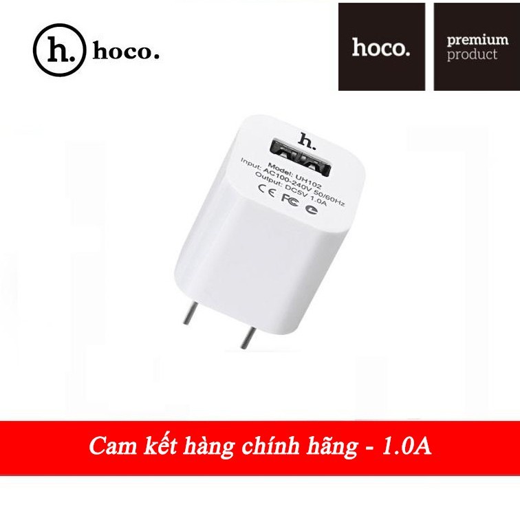 Củ Sạc Chính Hãng Hoco UH102 5V-1A Ổn Định Dòng Điện Sạc Mọi Thiết Bị An Toàn Chống Cháy Nổ. Bảo Hành 12 Tháng