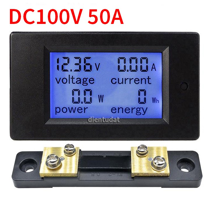 Đồng Hồ Đo DC 4 Thông Số 100V 50A PZEM-051