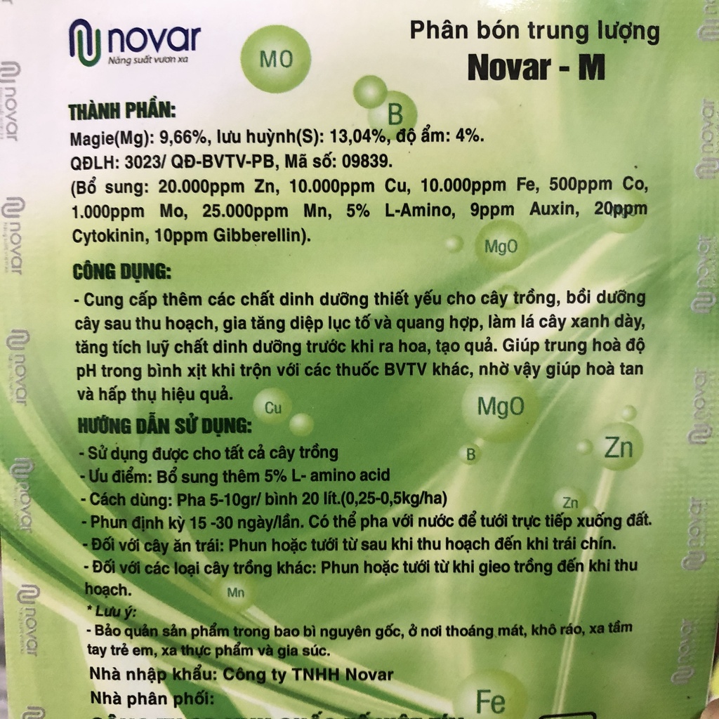 Phân bón siêu dinh dưỡng giúp ra rễ, vọt đọt, to chồi, xanh lá, ra bông, mập hoa, đậu trái nhiều, chắc hạt lớn củ 10g