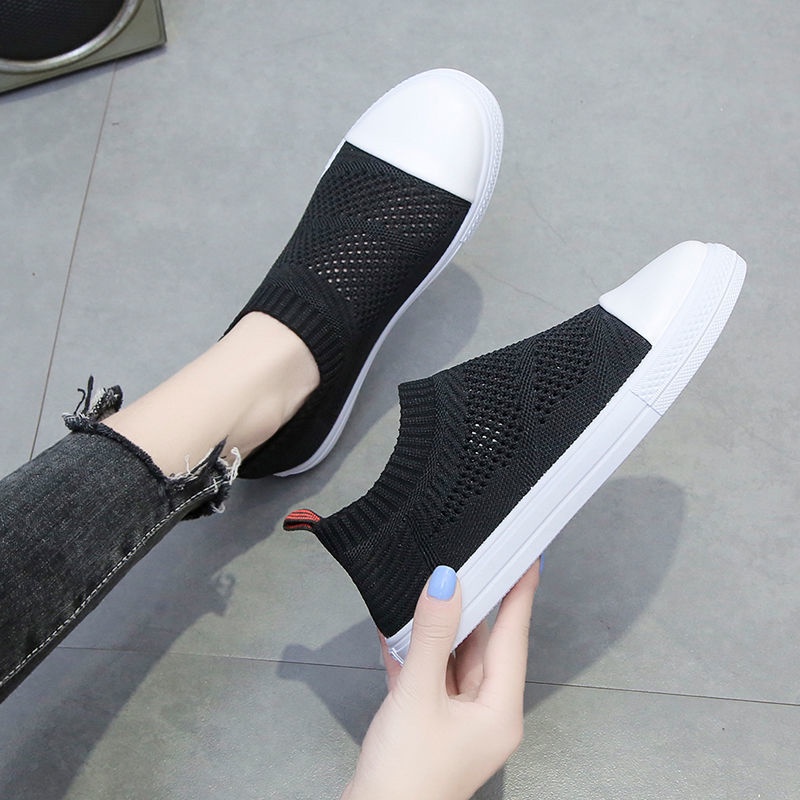 Giày lười vải dệt thoáng khí thời trang xuân hè 2021 dành cho nữ