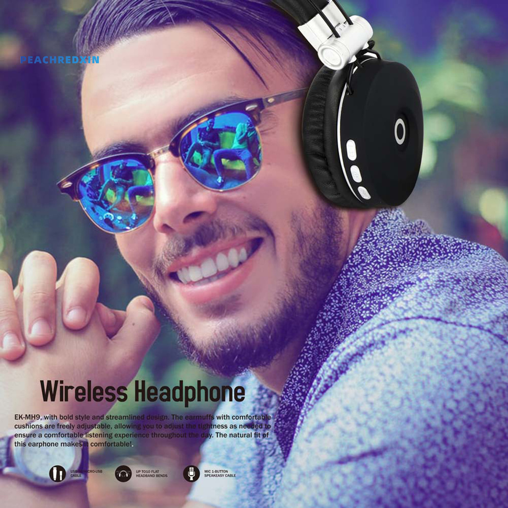 ☊MH9 Foldable Bluetooth 4.2 Wireless Stereo Gaming Headphone for Phone/Computer