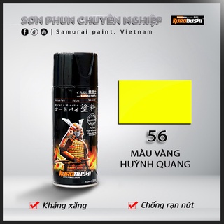 COMBO Sơn Samurai màu vàng huỳnh quang 56 gồm 4 chai đủ quy trình  (Lót 2K04 – Nền UC1002- Màu 56 - Bóng 2K01)