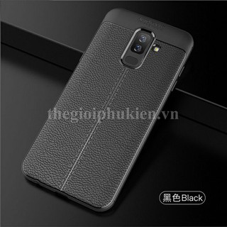 Ốp lưng Samsung Galaxy A6 2018, Galaxy A6 Plus 2018 silicon giả da, chống sốc Auto Focus