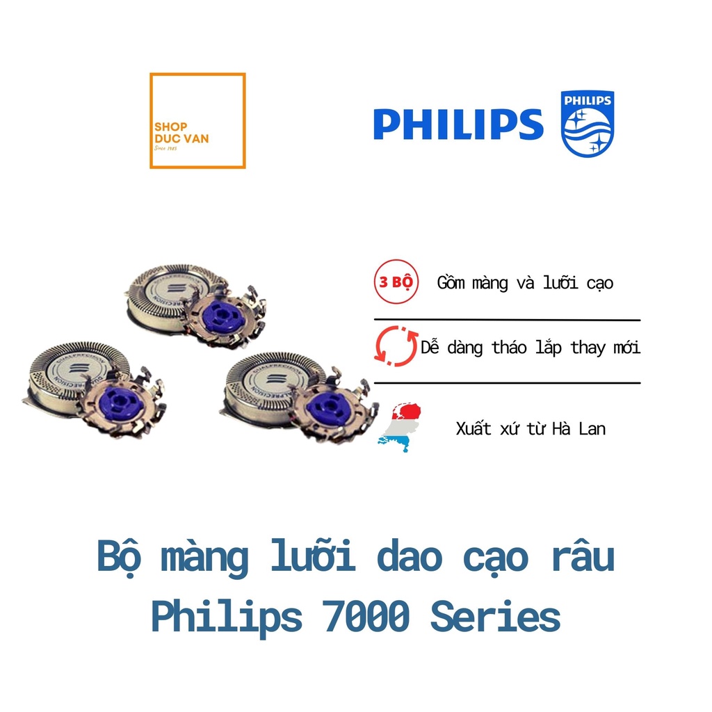 Bộ Màng Lưỡi Dao Máy Cạo Râu Philips 7000 Series HQ7100 HQ7200 HQ7300 HQ7740 HQ7800 7110X 7240XL 731
