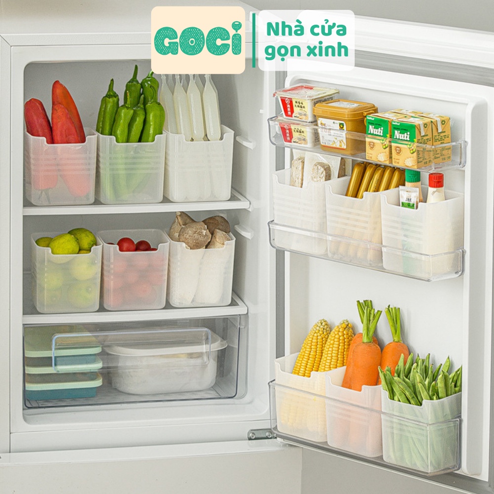 Hộp nhựa đựng thực phẩm đồ ăn rau củ để cánh cửa tủ lạnh đa năng tiện lợi cao cấp