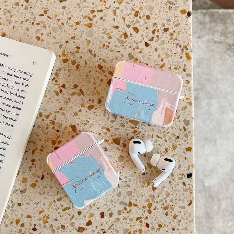 Bao Da In Hình Tranh Sơn Dầu Đáng Yêu Cho Apple Airpods 1 / 2 Pro3