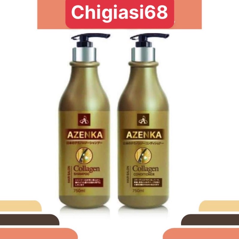 Set dầu Gội Và Dầu Xả Azenka 750ml Phục Hồi Tóc- shopchigiasi68