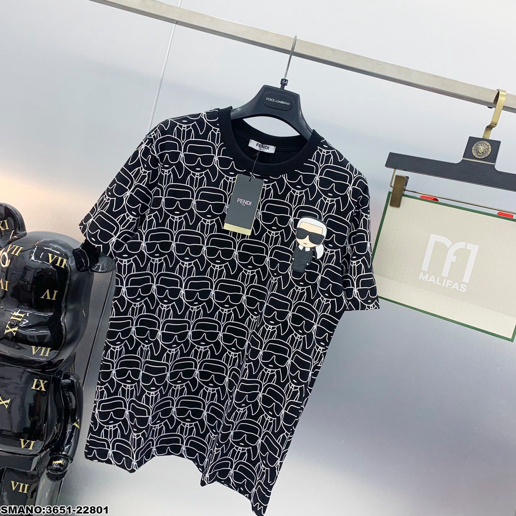Áo Phông Nam Fendi In Hình Họa Tiết Cực Chất - Áo Thun Nam Nữ Fendi Chất Cotton Thoáng Mát In Hình Họa Tiết
