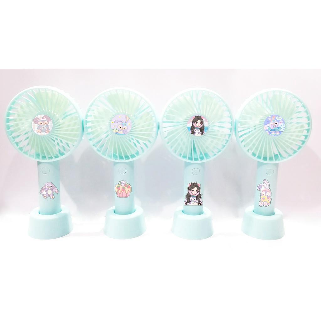 Quạt sạc gấu dâu tây lotso thỏ stella cáo lina QSI5 hoa cúc GD cute dễ thương quạt usb hoạt hình DF friends