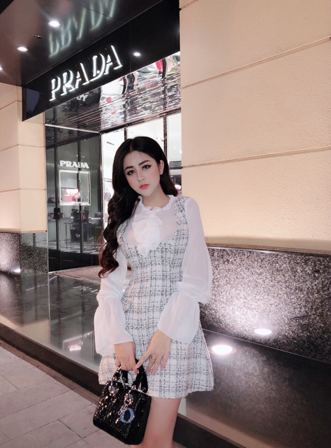 Set váy dạ + áo bèo xinhhhhhhh