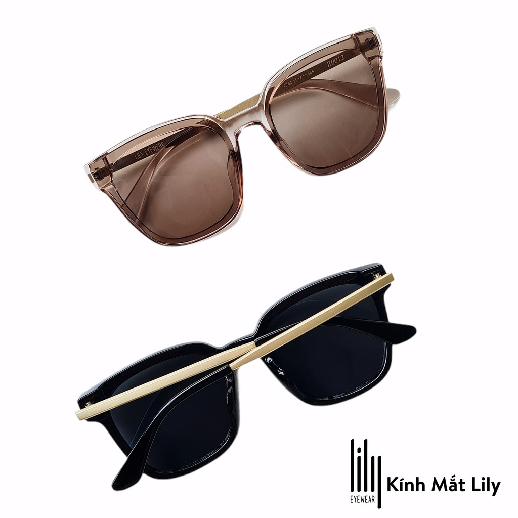 Kính mát nam nữ Lilyeyewear chống UV400 thiết kế mắt vuông dễ đeo màu sắc thời trang 602335
