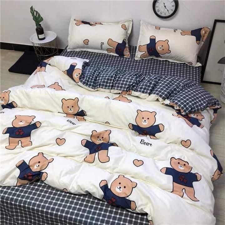 [XẢ HÀNG] Bộ vỏ chăn ga gối cotton poly hàng lẻ size.