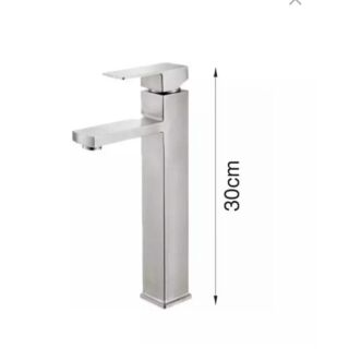 Vòi lavabo nóng lạnh inox 304 cao 30cm