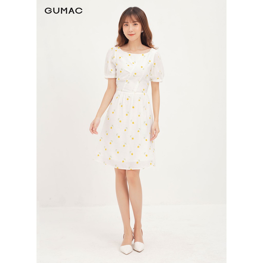 Đầm ôm nữ GUMAC họa tiết hoa basic, đủ màu đủ size DA12165 | BigBuy360 - bigbuy360.vn