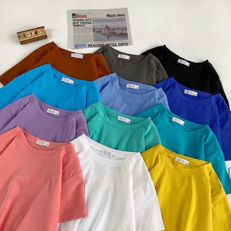 🌈 BEST SELLER : BACSIC TEE ÁO THUN TRƠN 15 MÀU HOT ITEM 💓 | BigBuy360 - bigbuy360.vn