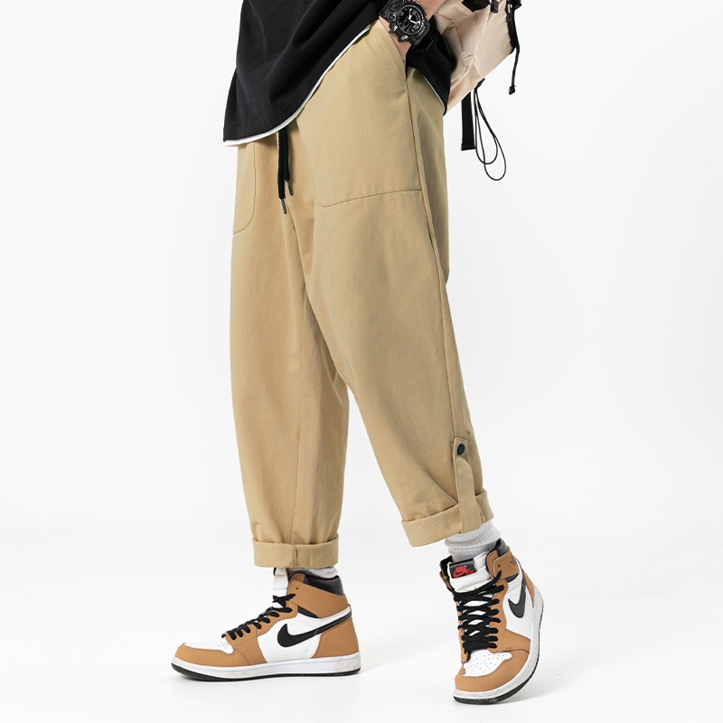 Quần baggy kaki nam nữ unisex - kiểu dáng basic dễ phối đồ- cạp chun ống rộng phong cách hàn quốc Ulzzang - Rew2021