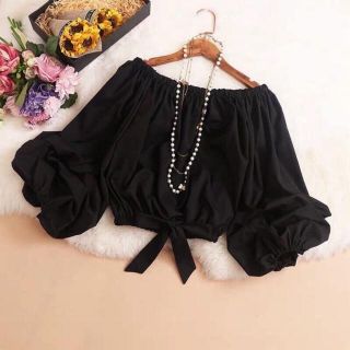 Áo trễ vai buộc nơ eo