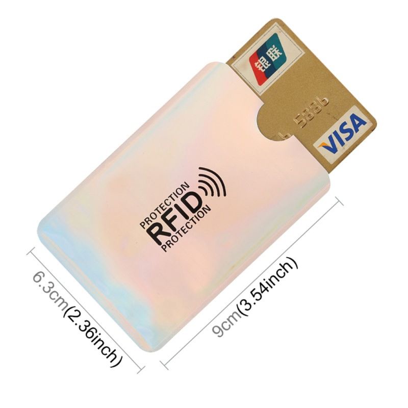 Set 10 Túi Đựng Thẻ ID / Danh Thiếp Chống RFID Tiện Dụng Sự Bảo Vệ