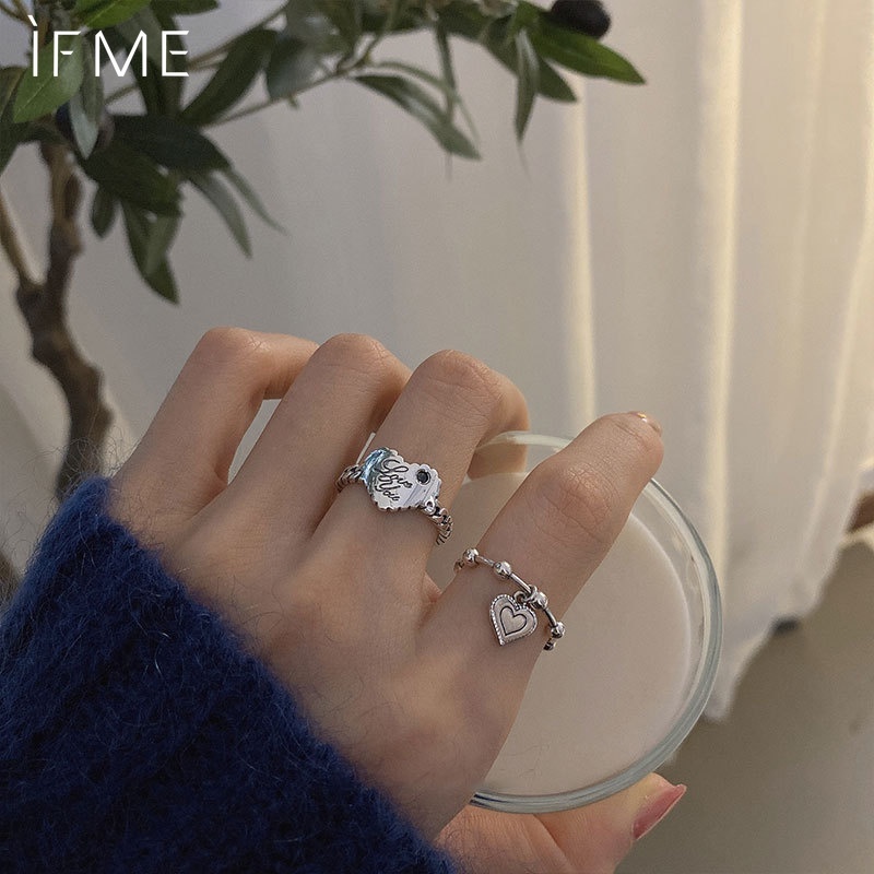 IF ME Nhẫn Mạ Bạc Khắc Chữ Thời Trang Cho Nữ