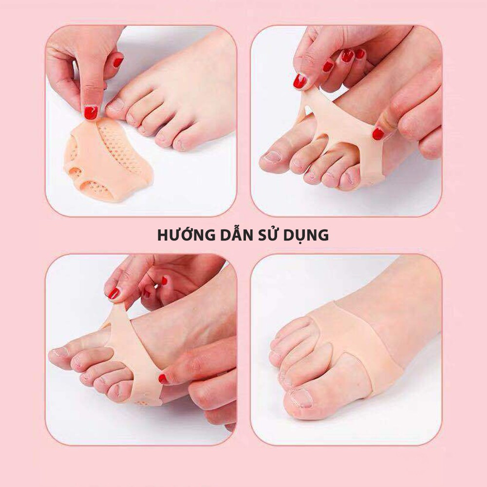 Lót giày silicone tổ ong đệm êm lòng bàn chân phía trước - lót giày silicon giá sỉ