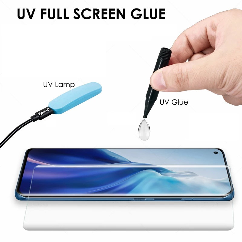 Kính cường lực toàn màn hình keo UV cho Xiaomi Mi 13 12 12s 11 Ultra Note 10 Lite Pro 5G 4G 2023