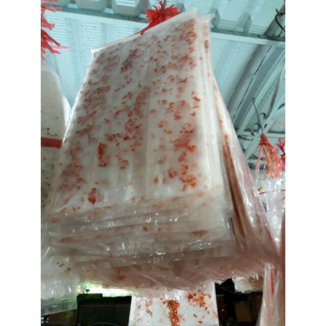 10 bịch Bánh tráng tép dẹp 45k