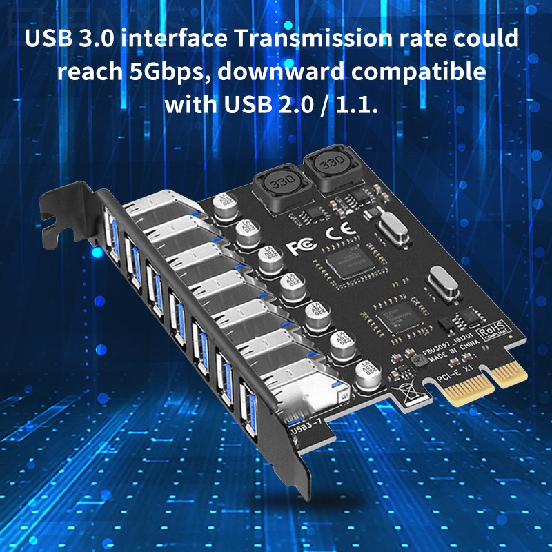 Mô đun bảng mạch chuyển đổi PCI-E sang USB 3.0 với 7 cổng chuyên dụng