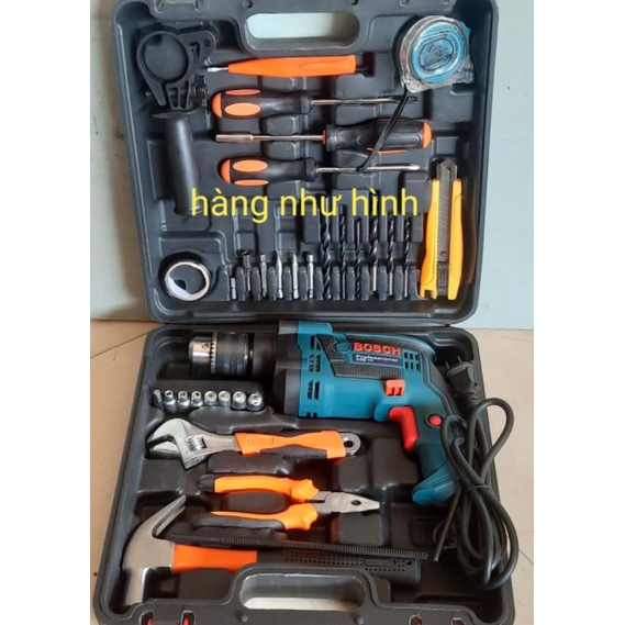 Máy khoan sắt ,khoan bê tông ,13 ly BOSSH GMP kèm 30 món phụ kiên sửa chữa