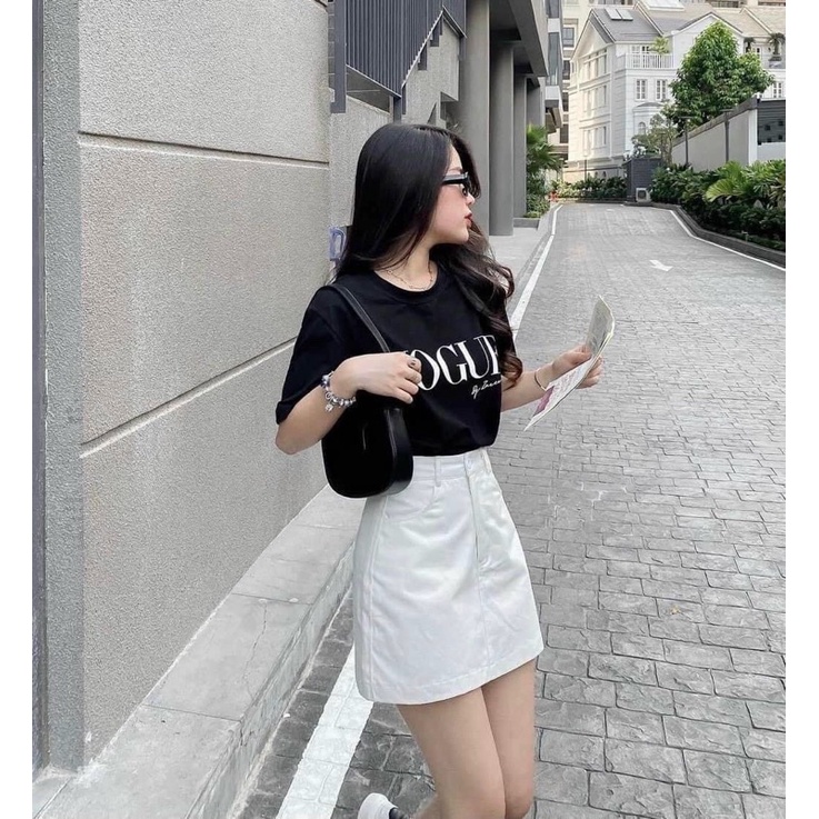 Chân váy kaki nữ cạp cao, chân váy dáng ôm mông có quần lót trong Okélla