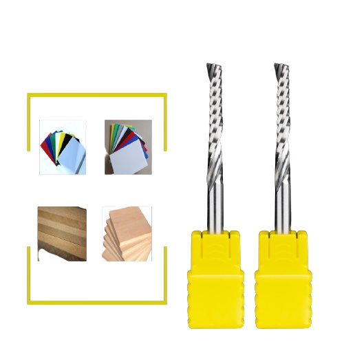 Mũi Dao Cắt Quảng Cáo CNC 3mm Lưỡi 2mm , mũi xoắn 1 me, Chuyên dùng để phay,  cắt gỗ, nhựa