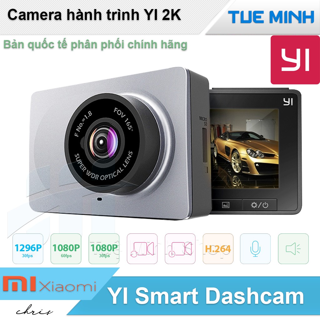 Camera hành trình Xiaomi YI Car Smart Dash Camera 1296p - phiên bản Quốc Tế | BigBuy360 - bigbuy360.vn