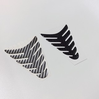Decal tem dán mẫu xương cá size mini màu carbon siêu đẹp cho xe PKL phân khối lớn