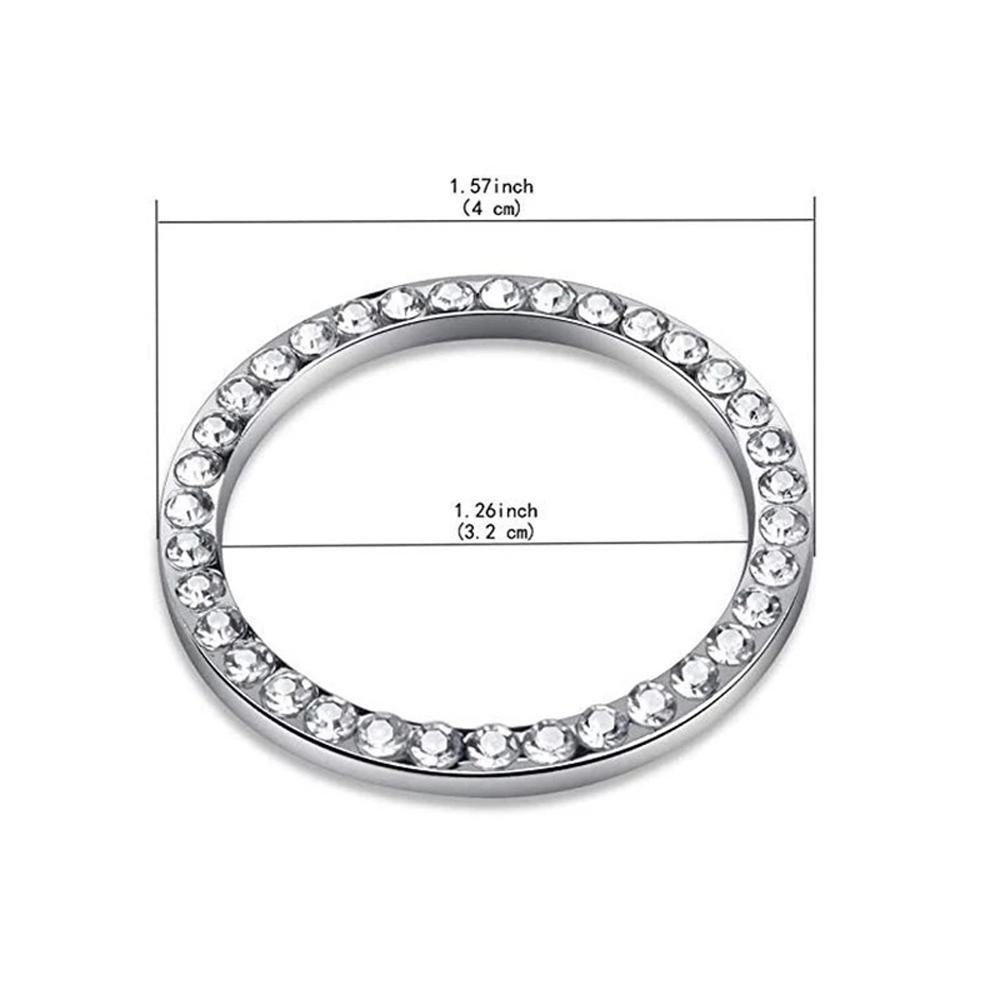Vòng Trang Trí Nút Khởi Động Xe Hơi 40mm / 1.57 &quot;Lấp Lánh|Nhẫn Đeo Tay Thiết Kế Đơn Giản Cá Tính|Nhẫn Trang Trí Thiết Kế Độc Đáo Chất Lượng Cao