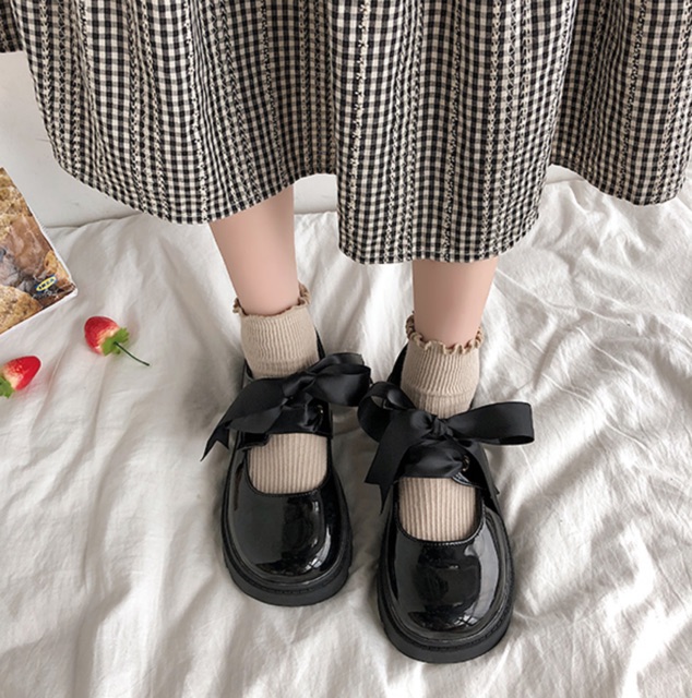 🌿Giày Lolita thắt dây nơ Retro 🌿 | BigBuy360 - bigbuy360.vn