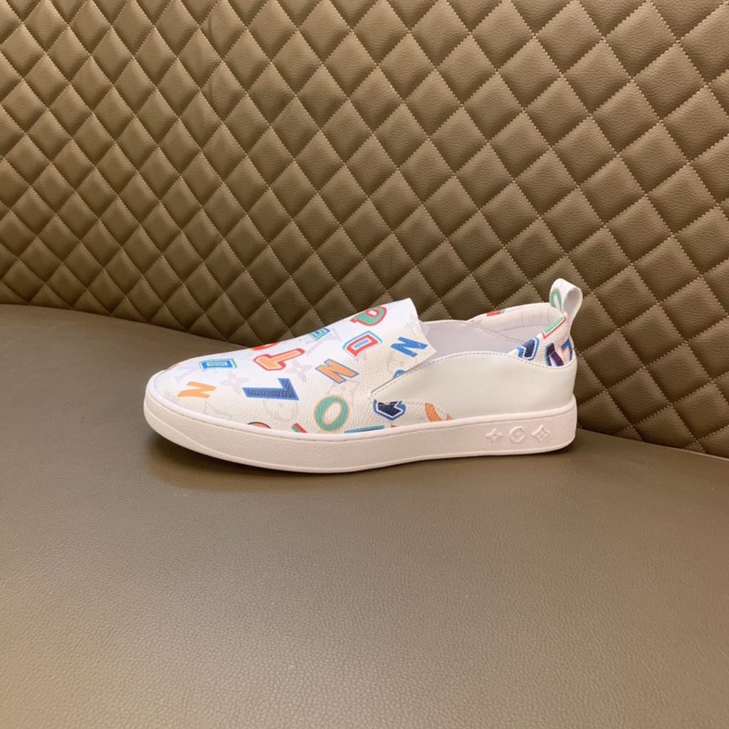 Giày lười nam da thật cao cấp Louis Vuitton LV thiết kế năng động và trẻ trung với chất da mềm, thoải mái