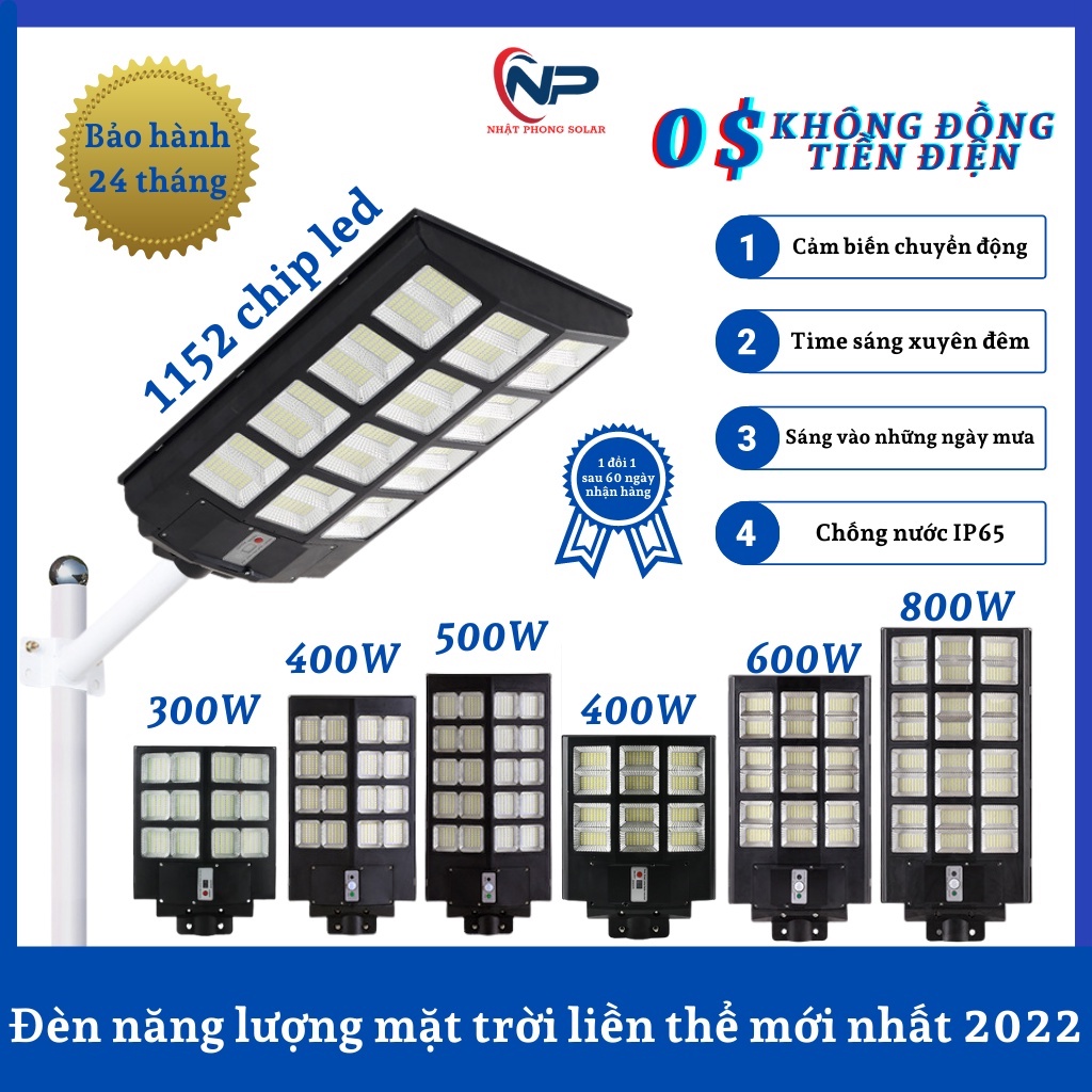 Đèn Năng Lượng Mặt Trời sân vườn shopnhatphong Đèn Đường liền thể kép 500W