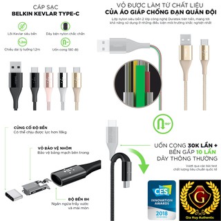 Cáp Sạc Type-C Belkin DuraTek F2CU059bt04