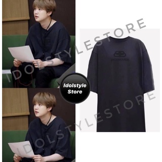 (Quà tặng kèm card BTS) áo phông logo đen của Suga BTS