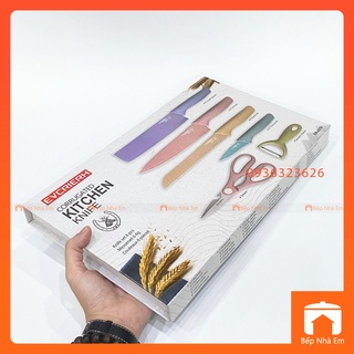 Bộ Dao Lúa Mạch Kháng Khuẩn EVCRIERH 6 Món Tiện Dụng